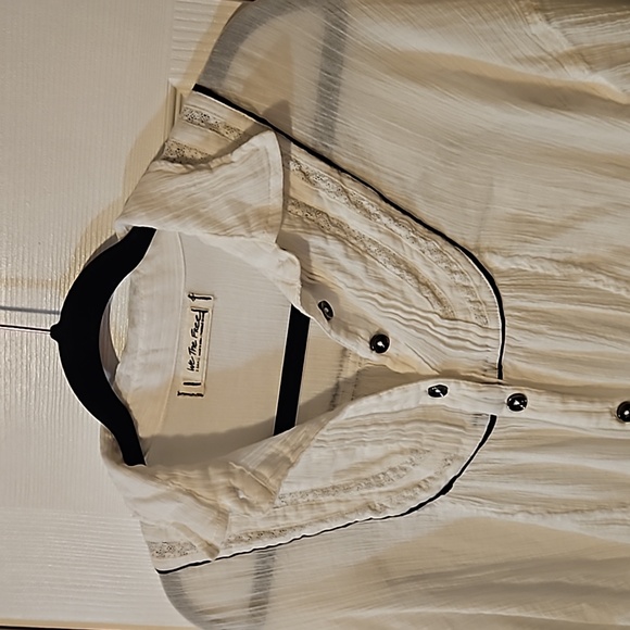 Free People AMORE AMORE PIPED TUNIC IN IVORY - Picture 3 of 8